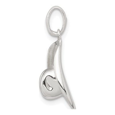 Sterling Silver Cowboy Hat Pendant – view 3