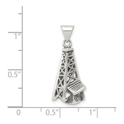 Sterling Silver Oil Derrick Pendant – view 4