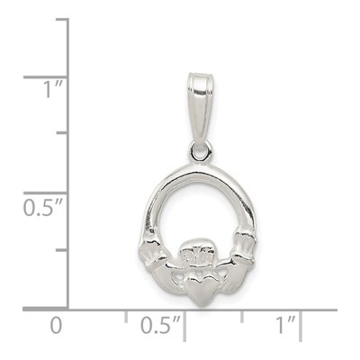 Sterling Silver Claddagh Pendant – view 4