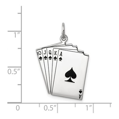 Sterling Silver Playing Cards Pendant – view 4