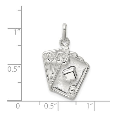 Sterling Silver Playing Card Pendant – view 4