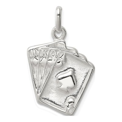 Sterling Silver Playing Card Pendant