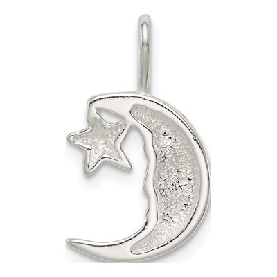 Sterling Silver Moon Star Pendant – view 5