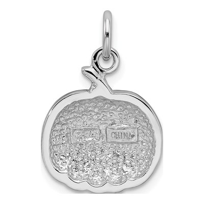Sterling Silver Orange Jack-O-Lantern Charm – view 4