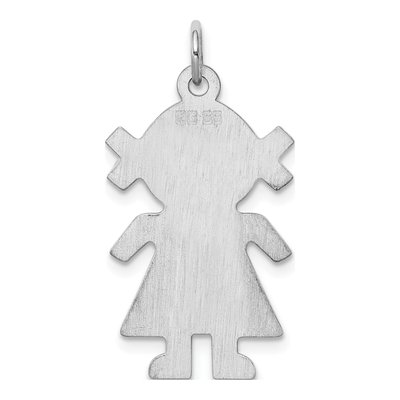 Sterling Silver Girl Disc Charm – view 5