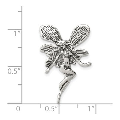 Sterling Silver Antiqued Fairy Slide Pendant – view 4