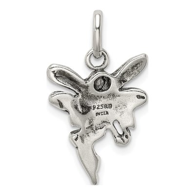 Sterling Silver Antiqued Fairy Pendant – view 5