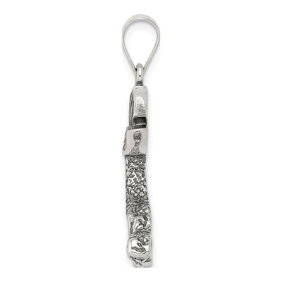 Sterling Silver Antiqued Mermaid Pendant – view 3
