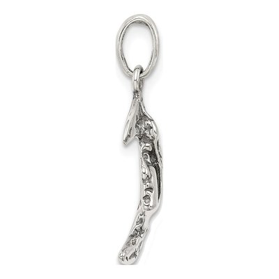 Sterling Silver Antiqued Moon Pendant – view 3