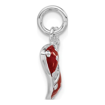 Sterling Silver Red Bikini Top Charm – view 2
