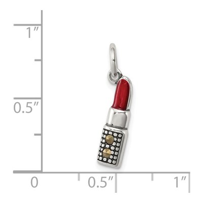 Sterling Silver Antiqued Lipstick Charm – view 4