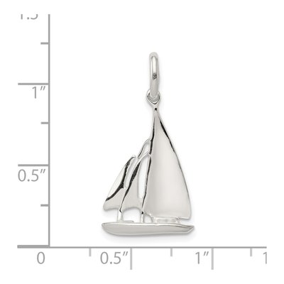 Sterling Silver Sailboat Charm – view 4