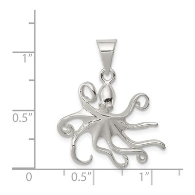 Sterling Silver Octopus Pendant – view 4