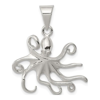 Sterling Silver Octopus Pendant