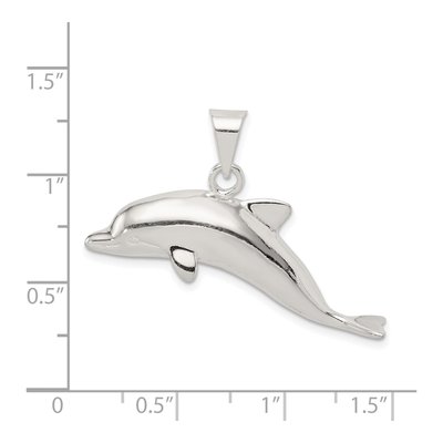 Sterling Silver Dolphin Pendant – view 4