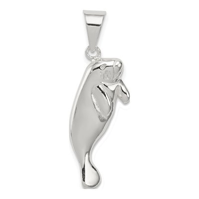 Sterling Silver Manatee Pendant