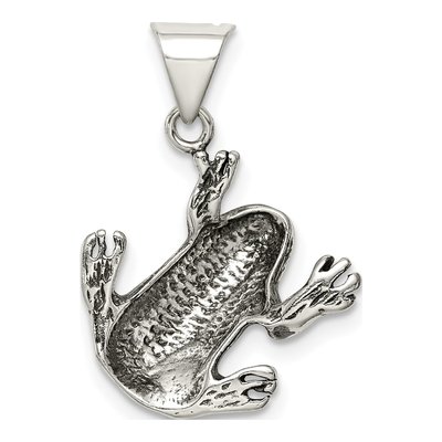 Sterling Silver Antiqued Frog Pendant – view 5