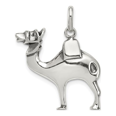 Sterling Silver Antiqued Camel Pendant