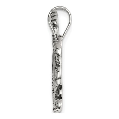 Sterling Silver Antiqued Tiger Pendant – view 3