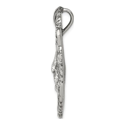 Sterling Silver Antiqued Lion Head Pendant – view 3