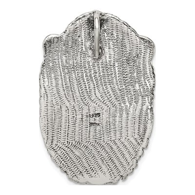 Sterling Silver Antiqued Lion Head Pendant – view 5