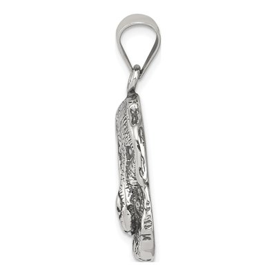 Sterling Silver Antiqued Dog Pendant – view 3