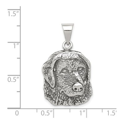 Sterling Silver Antiqued Dog Pendant – view 4