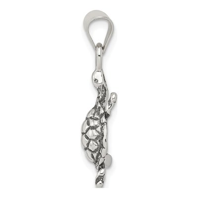 Sterling Silver Antiqued Turtle Charm – view 3