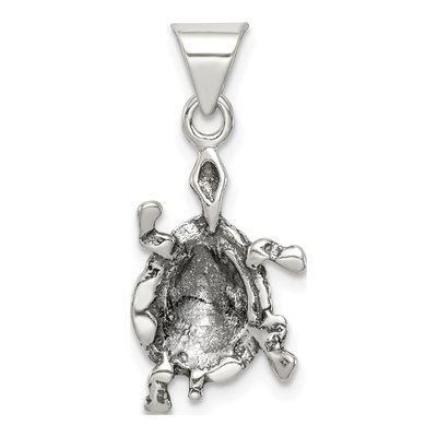 Sterling Silver Antiqued Turtle Charm – view 5