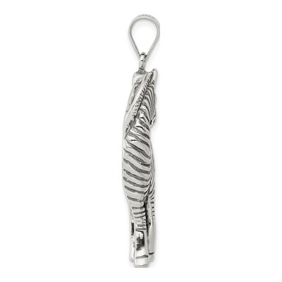Sterling Silver Antiqued Zebra Pendant – view 3