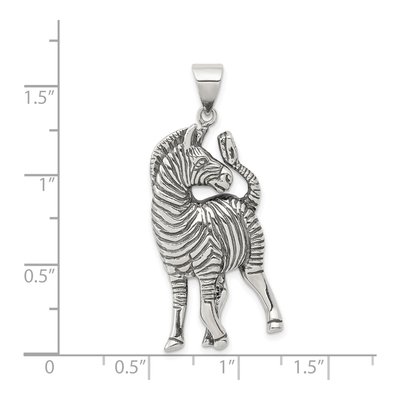 Sterling Silver Antiqued Zebra Pendant – view 4