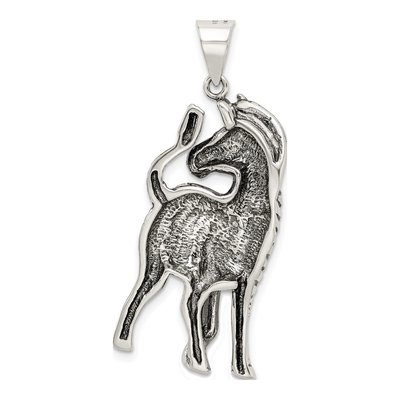 Sterling Silver Antiqued Zebra Pendant – view 5