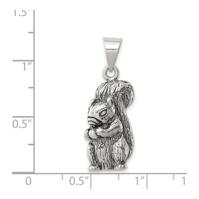 Sterling Silver Antiqued Squirrel Pendant – view 4