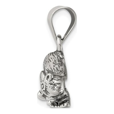 Sterling Silver Antiqued Raccoon Charm – view 3