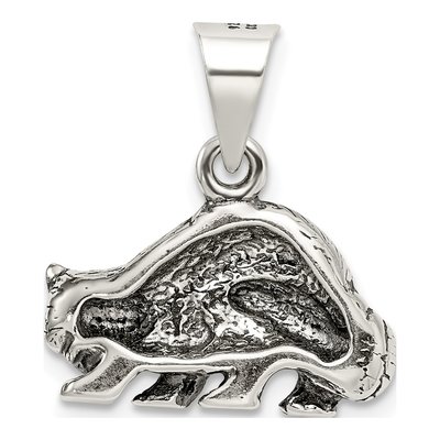 Sterling Silver Antiqued Raccoon Charm – view 5
