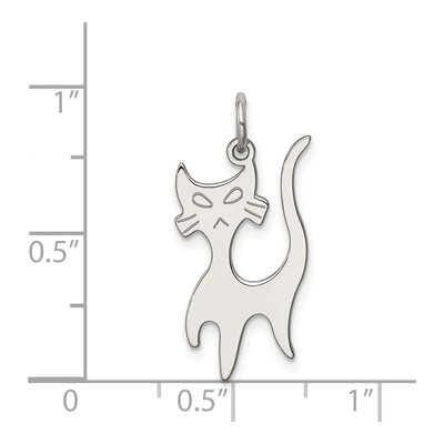 Sterling Silver Cat Pendant – view 4