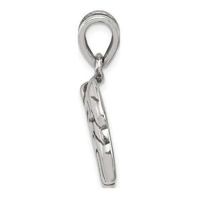 Sterling Silver Antiqued Bulldog Pendant – view 3