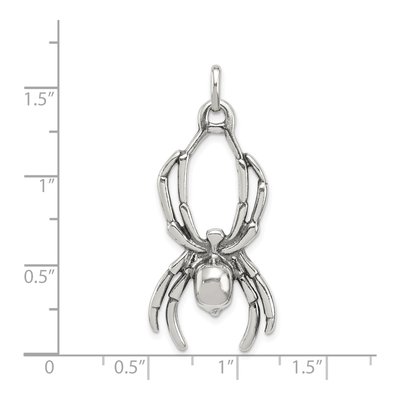 Sterling Silver Antiqued Spider Pendant – view 4