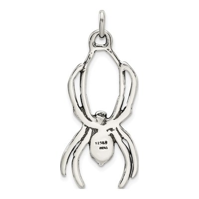 Sterling Silver Antiqued Spider Pendant – view 5