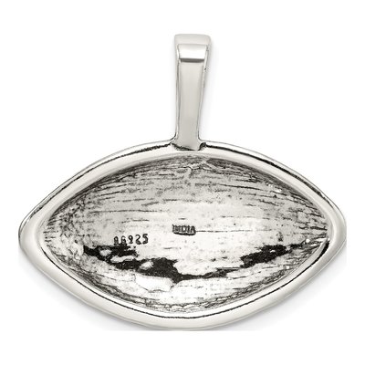 Sterling Silver Antiqued Football Pendant – view 5