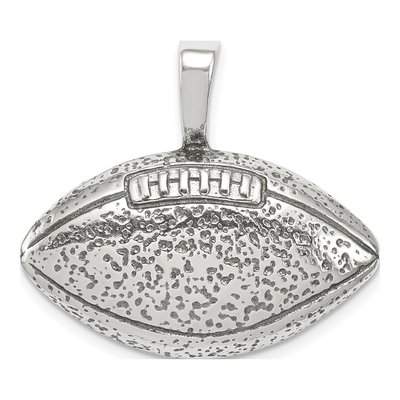 Sterling Silver Antiqued Football Pendant