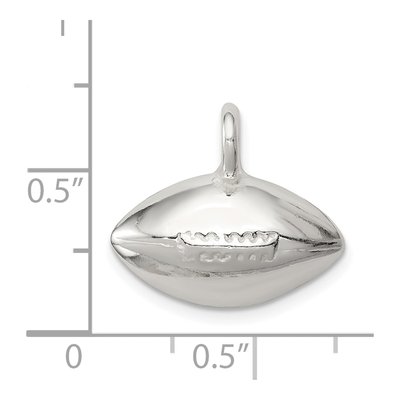 Sterling Silver Football Pendant – view 4
