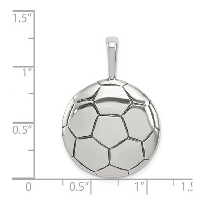 Sterling Silver Antiqued Soccer Ball Pendant – view 4