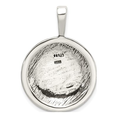 Sterling Silver Antiqued Soccer Ball Pendant – view 5