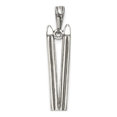 Sterling Silver Antiqued Ski's Pendant – view 5