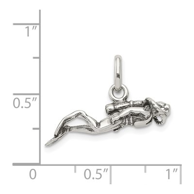 Sterling Silver Scuba Diver Charm – view 5