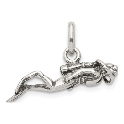 Sterling Silver Scuba Diver Charm