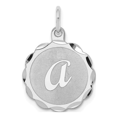 Sterling Silver Letter A Charm