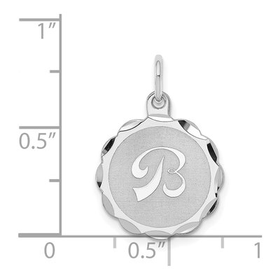 Sterling Silver Letter B Charm – view 5