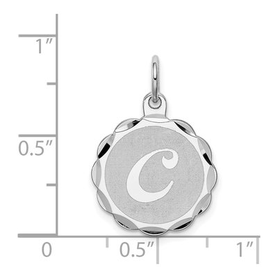 Sterling Silver Letter C Charm – view 3